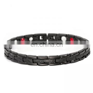 Silver and gold plated stainless steel magnetic bracelet powerful mens magnetic therapy bracelet