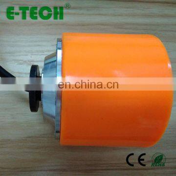 High Quality 3" 3inch 12v 24v 36v Single Shaft Brushless PU Solid Tire Hub Motor