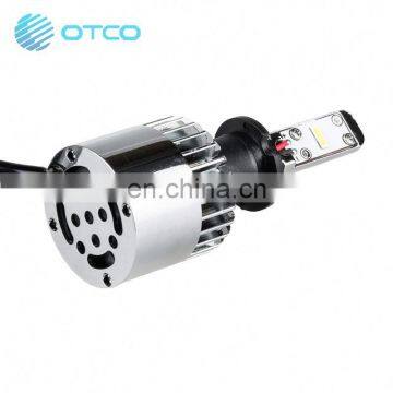 Top quality COB LED 60W 6000LM Noiseless Cooling Fan Headlight Fog Light auto light h3