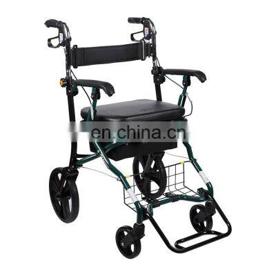 Aluminum ligiht stand up walker rollator walking aids wheelchair walkers with footrest