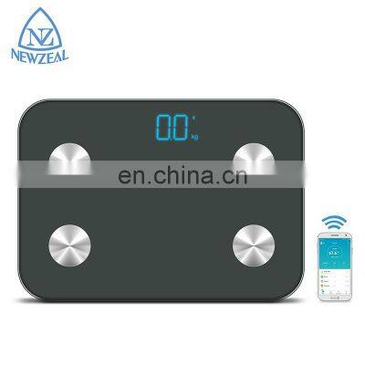 Promotional Blue Tooth Digital LED Scale Portable Glass Mini Body Weight Scale Electronic