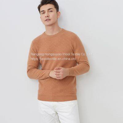 Spring and Autumn Men Crew Neck Long Sleeves Knitted Pullover Garment for Sale photo-3