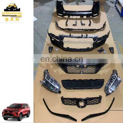 NEW  hot FACELIFT UPGRADE FRONT BUMPER BODY KIT FOR fortuner 2015 to fortuner 2020 2021