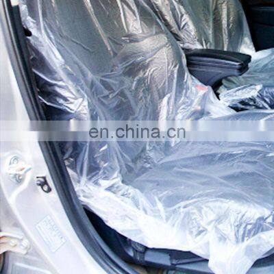 Transparent automobile car plastic disposable car seat cover