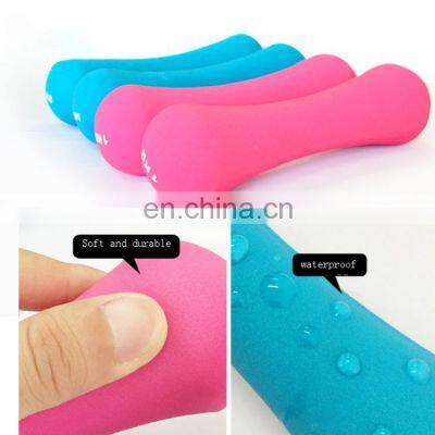 Wholesale Cheap Round Color Vinyl Neoprene Coated Weightlifting Rubber Dumbbell Set photo-4