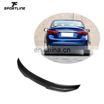 JCSPORTLINE Carbon Fiber Q50 Rear Tail Spoiler for Infiniti Q50 2014-2020