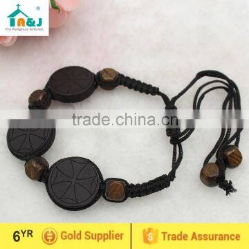 Religious cord rosary bracelet