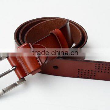 Hot wholesale new man's fashion split leather and full grain leather belt