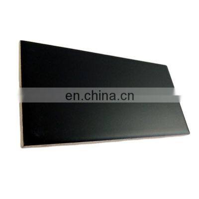 75x150 nero black flat,wavy,beveled edge ceramic glazed kitchen bathroom matte subway ceramic wall tile OW082