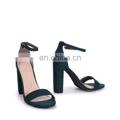 Women Beautiful Color Design Block High Heel Ankle Strap Open Toe Sandals Shoes Other Colors Are Available photo-3