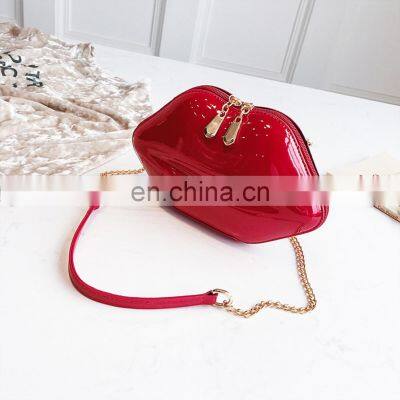 High Quality Fashion Lips, Pu Ladies Day Clutch Bag Chain Purse Shoulder Bag Handbag Women's Crossbody Mini Messenger Bag/ photo-2