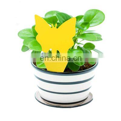 Sticky Houseplant Traps Gnat Sticky Glue Flying Insect Trap Indoor Fruit Fly Stakes Trap Factory OEM Wholesale Yellow All-season