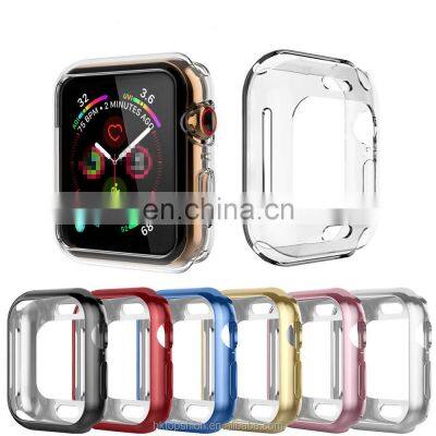 Мягкая чехолка из TPU для чехла Apple Watch размером 44 мм и 40 мм серий 5 и 4. Тонкий защитный чехол для умных часов