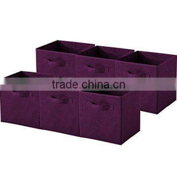 Household Non-woven Foldable Storage Cube Basket Bin set of 6