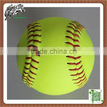 12 inch size Customized Slowpitch softballs split leather materials Softballs