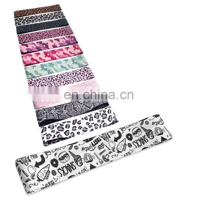 Custom Pattern Design Fabric Booty Bands For Fitness And Yoga