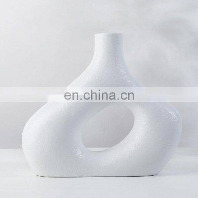 Unique Nordic Modern Black White Vase Ceramic Wedding Decorations Big Vase For Home Decor