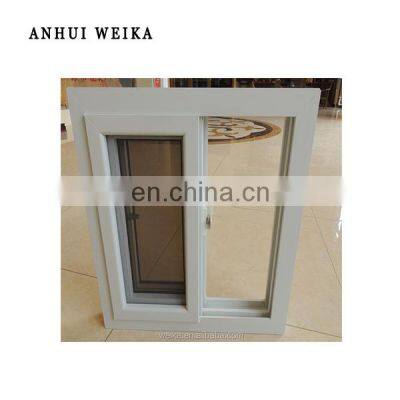 China Factory Upvc horizontal Single sliding windows glass glazed sash pvc coated burglar proof