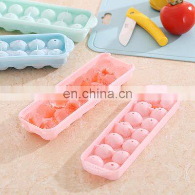 14 Grid 3D Round Balls Ice Molds Plastic Molds Ice Tray Home Bar Party Ice Hockey Holes Making Box Molds With Cover DIY Moulds photo-2