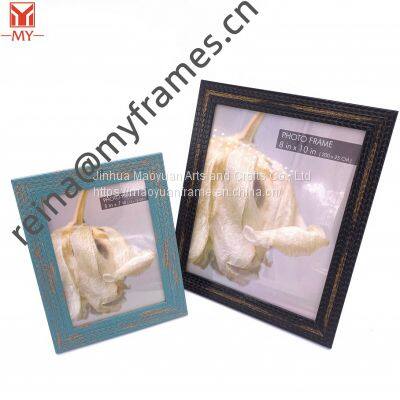 Factory Price Leaf Splicing Embossing Design Photo Frame Square and Stand Plastic Photo Frame Home Decoration Picture Frame