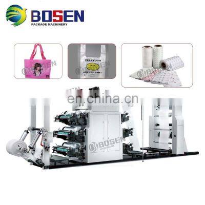 FLEXO PRINTER PP WOVEN BAG PLASTIC FILM NON-WOVEN PE FLEXOGRAPHIC 2 COLOR OFFSET ROLL TO ROLL PRINTING MACHINE FOR SALE