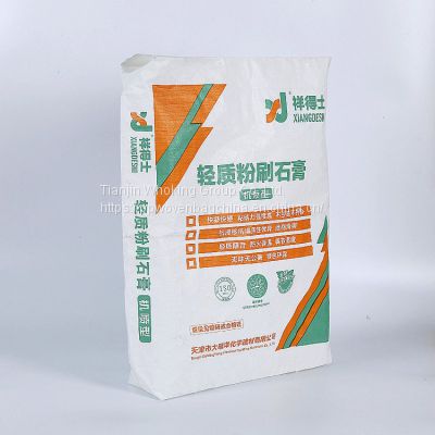 25kg kraft paper bag Valve Bag Multiwall Putty Powder Tile Adhesive Glue Gypsum Plaster Block Bottom Kraft Paper Customized Waterproof Flexo Printing