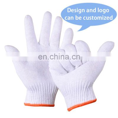 High Quality Cheap Labor Protection Gardening Durable Safety Work White Knitted Cotton Gloves