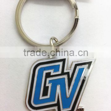 GV nickel number metal key chains 2014 soft enamel