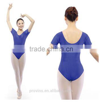 New Adult Kids Ballet Leotard Short Sleeve Dance Leotard and Gymnastics Leotard