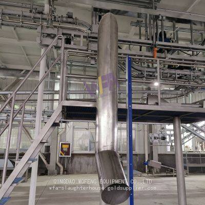 High Quality Stainless Steel Production Cattle Abattoir Equipment Hooves Sliding Chute For Slaughterhouse photo-3