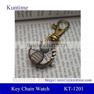 stainless steel chain wrist watch with retro metal bronzed chain spider pocket watch