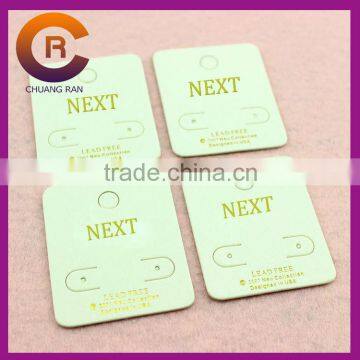 Neckalce earring display card haning holders jewelry card