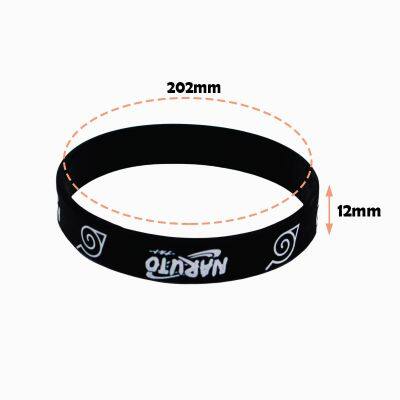 OEM Customized LOGO Fans Black and White Two Colors a Set of Waterproof Smooth Durable Silicone Bracelet photo-2