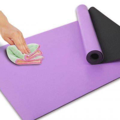 Personalisiertes Logo, ?ko-natürlicher Gummi, PU-Leder, Hei?-Yoga-Matte, 5 mm dick, rutschfest und wasserdicht