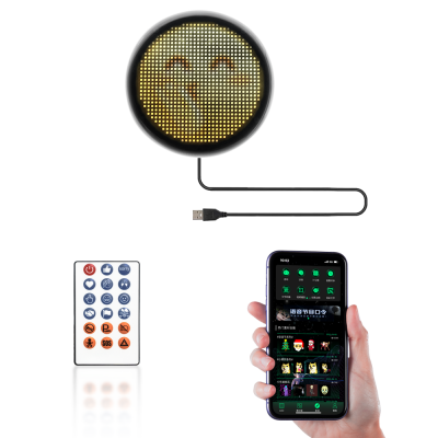 Customizable LED Display Car Rear Windshield Light Funny Car Accessories with Finger Light 5V Condition New App LED Car Sign