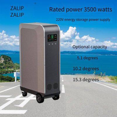 zalip 3500w super fast charging energy storage outdoor backup power supply, lithium iron phosphate 220v portable power bank