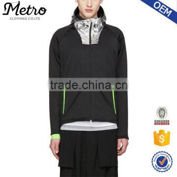 Custom Mens Long Sleeve Jersey Hoodies with Silver Hood