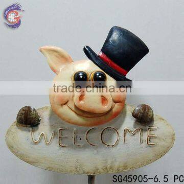 sale metalpig welcome sign key keener garden pig outdoor decor