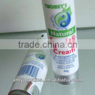 cosmetic flexible tube with capacity of 60ml.soft tube,plastic packaging tubes,plastic tube packaging,transparent plastic