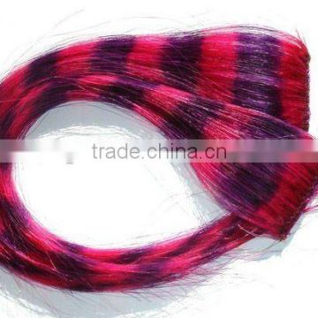 Cheshire Cat Pink and Purple Striped Clip In Hair Extension