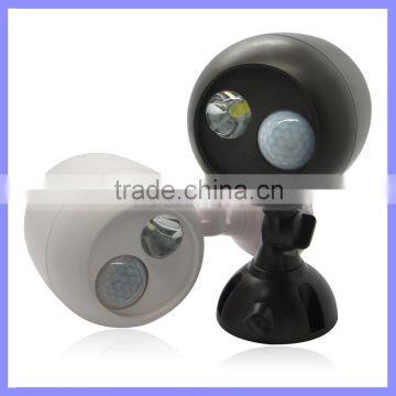 Outdoor Waterproof Round Battery Power Wireless LED Spotlight Montion Sensor Lamp