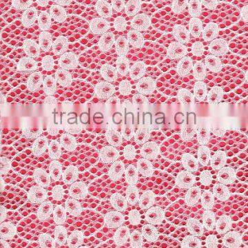 diaphanous cotton nylon lace fabric for fashion dress