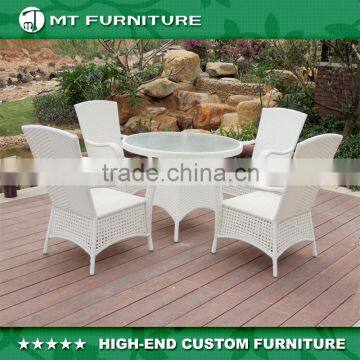 MT white poly rattan garden furniture