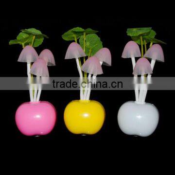 EU US Plug Electric Induction Dream Mushroom Fungus Lamp 3 LEDs Nightlight Bulb Home Decor LED RGB Breathing Night Lights 1pcs photo-3