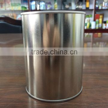 empty round metal chemical paint tin can