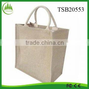 2015 hot sell wholesale tote bag, burlap bag shopping ecofriendly beach bag,jute bag making machine