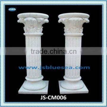 modern decorative white stone column