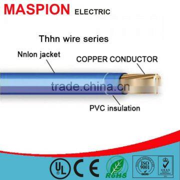 UL CE ROHS standard NYLON jacket aluminum wire flexible electric wire THHN power wire cable 300v 450v 600v 750v