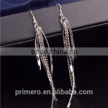 Simple Long Chain Tassel Dangle Earrings Fashion Gold Plated Designs For Women photo-2