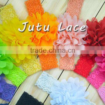 New Chiffon Flower, Headband With Chiffon Flower , Large Chiffon Fabric Flowers for Garment /festival/clothes/hair photo-4